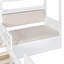 Lit simple avec canapé, lit plateforme pour enfants avec deux tiroirs et tablette de rangement, blanc-233450400