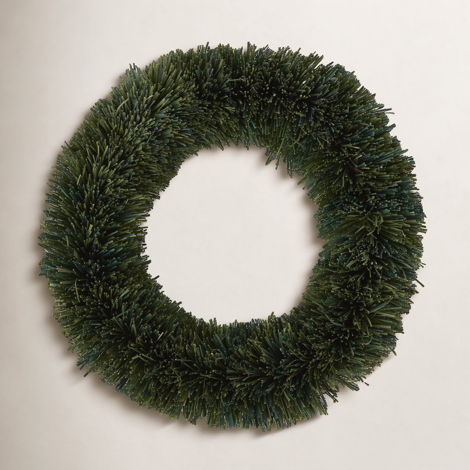Natural Fibers Wreath, Green, 20.5" H x 20.5" W x 5" D