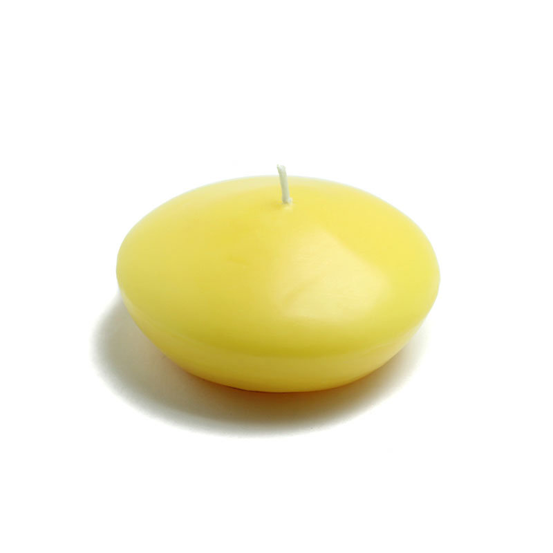 Ensemble de bougies flottantes non parfumées, Jaune, Hauteur 0,75 po x diamètre 2,25 po, Ensemble de 96