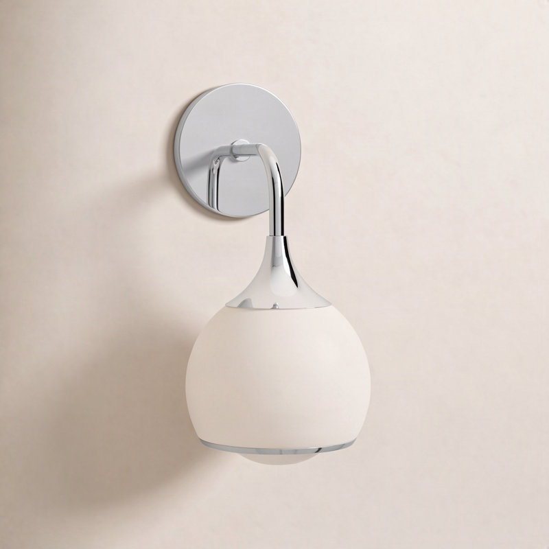 Kegan Armed Sconce, Polished Nickel