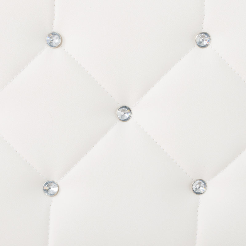 Structure de lit plateforme en polyuréthane avec lumières RVB, lit rembourré avec tête de lit ajustable capitonnée à boutons en cristal et support à lattes en bois pour la chambre à coucher