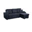 Canapé d'angle convertible avec rangement pour accoudoirs, canapé modulaire, méridienne droite-932565987