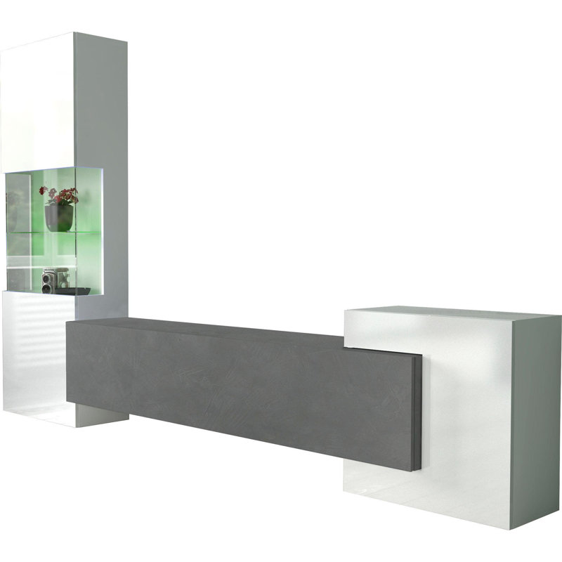 Ahoskie Entertainment Unit, White/Aredia