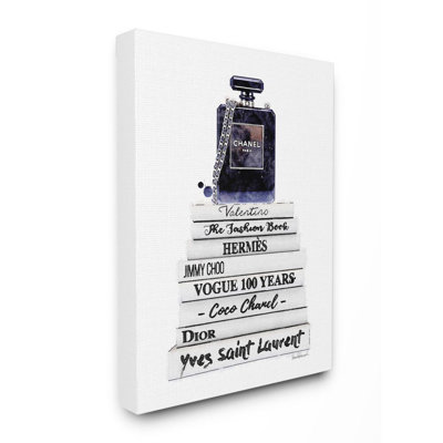 « mode stylisé parfumerie bookstack blue white », impression
