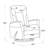 Upholstered Polyester Swivel Recliner
