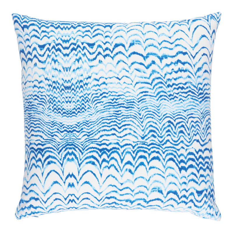Coussin Schumacher x Trina Turk, Bleu, 20 po x 20 po