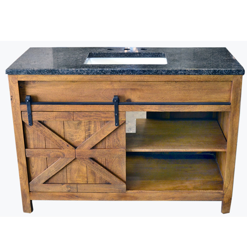 Estaugh 48'' Single Bathroom Vanity with Stone Top