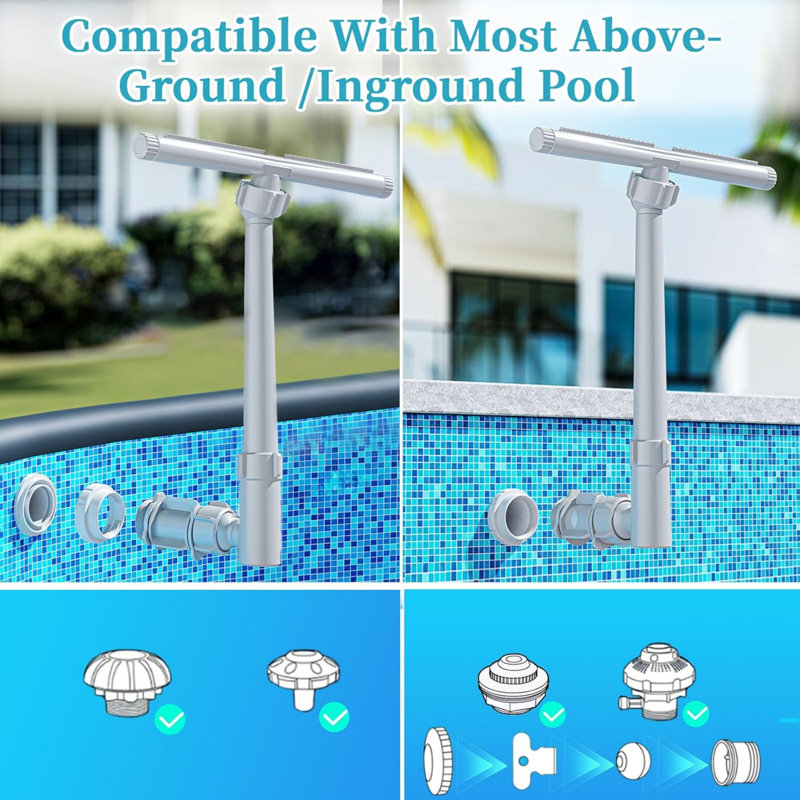 Dual Spray Pool Fountain With 360° Adjustable Nozzle For Above Ground And In-Ground Pools - Enhance Your Pool Oasis With A Refreshing Water Feature