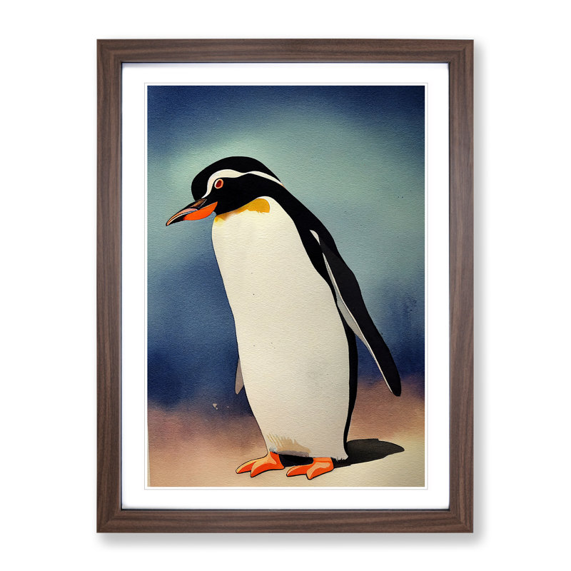 Penguin No.1 - Print, 48cm H x 36cm W, canvas/paper, White