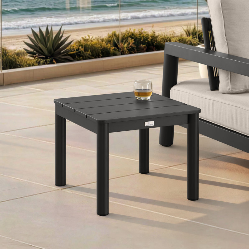 Fairmont Outdoor End Table, Slate Black