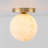 Alabaster Look Glass Globe Flush Mount