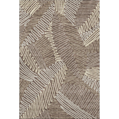 Premium Machine Washable Prisco Chocolate Rug