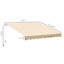 Auvent de balcon beige rétractable 10 pi x 8 pi, parasol avec manivelle manuelle, et tissu hydrofuge, pour terrasse, cour, cadre de patio en aluminium Balcon, cour