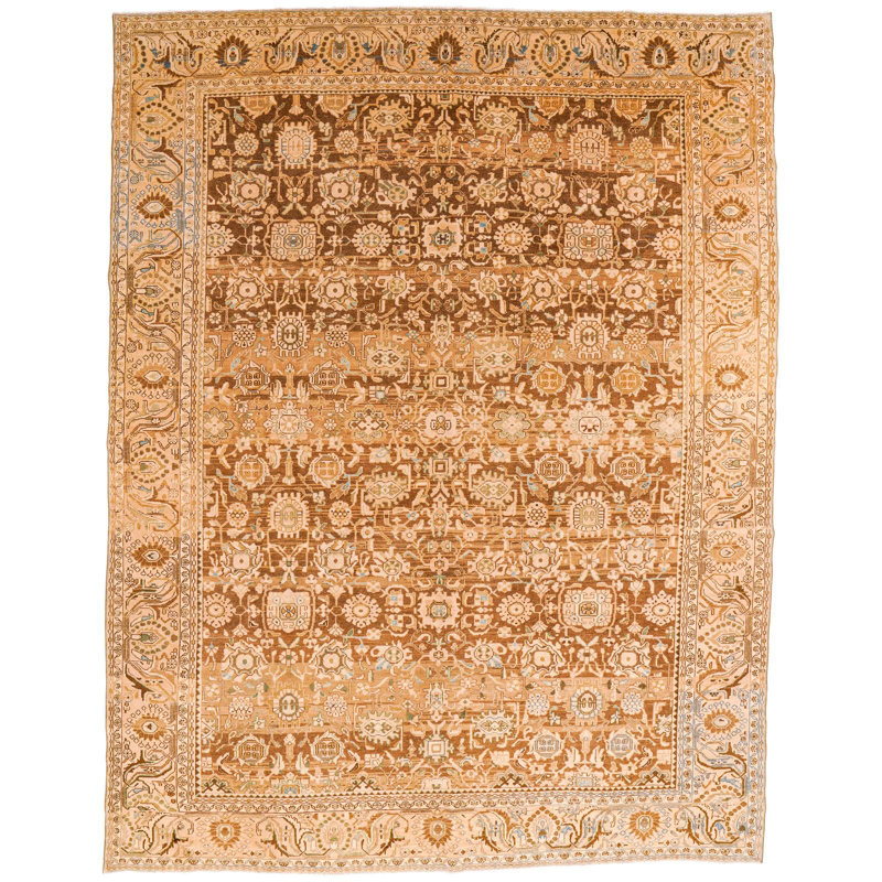 One-of-a-Kind 9'1 X 12'8" 1990s Wool Area Rug in