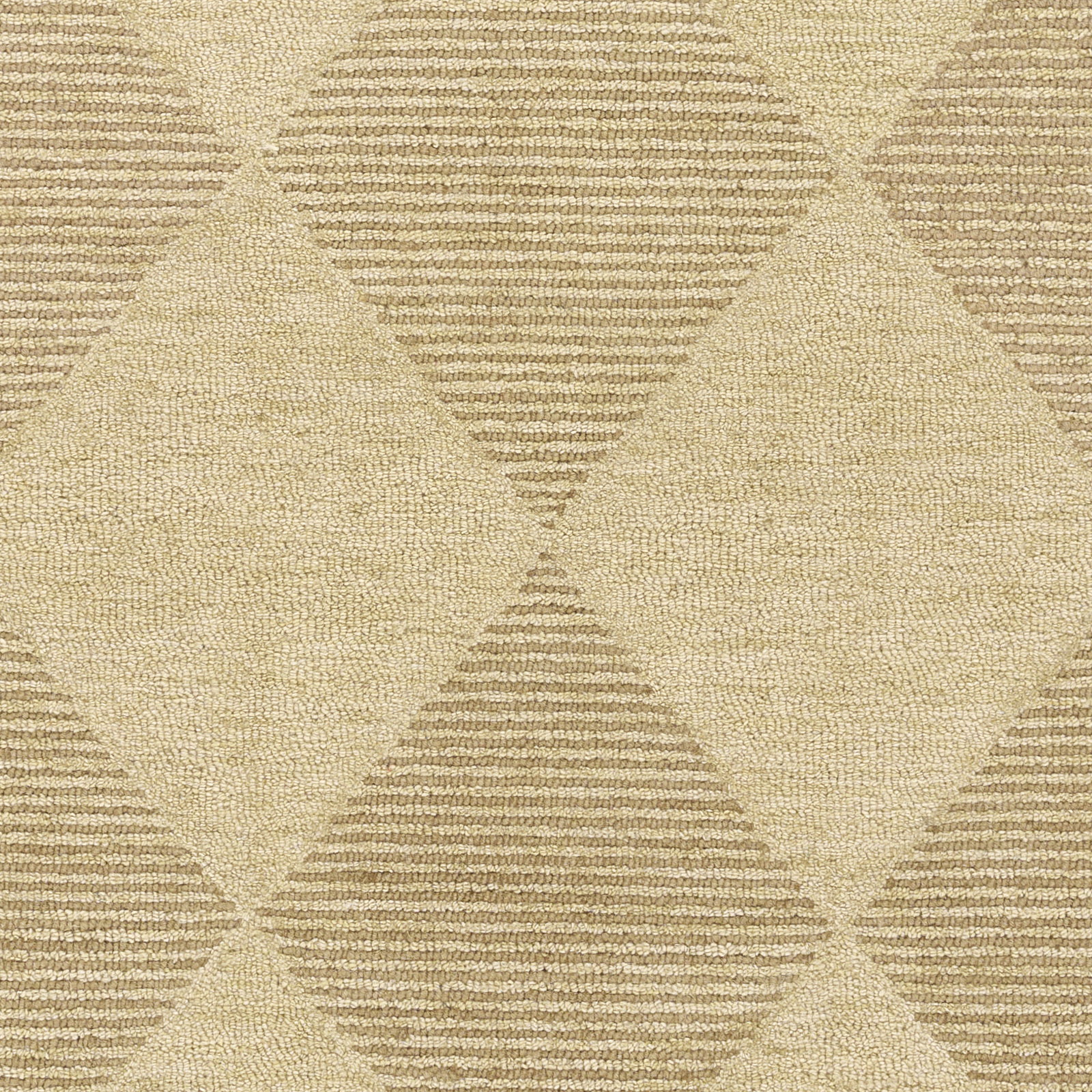Patia Hand Tufted Wool Geometric Beige Area Rug 5' X 8', 9' X 12'