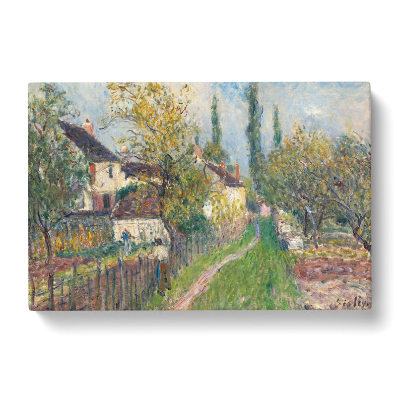 A Pathe At Les Sablons by Alfred Sisley - Wrapped Canvas Painting, 40cm H x 60cm W x 3cm D