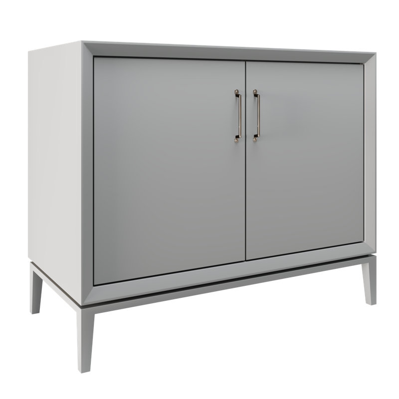 Alexandra Single Bath Vanity, Platinum Gray, Satin Nickel, 42"