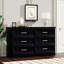 Commode 6 tiroirs avec poignées en métal Urissa Modern | Organisateur de vêtements spacieux pour la chambre à coucher, le salon et le couloir-106852803