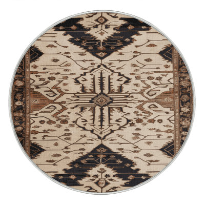 Tapis beige lavable à la machine