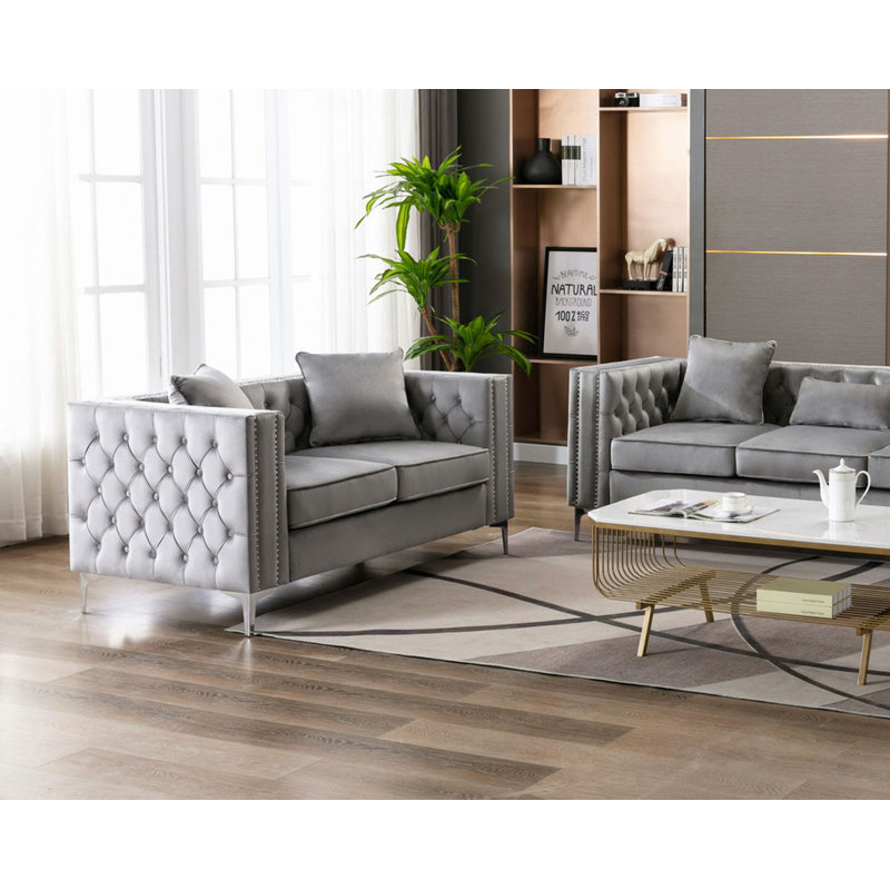 Causeuse en velours Lorreto