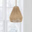 Luminaire suspendu en rotin tissé à 1 lumière pour cuisine en acier à intensité variable certifié UL-1723984050