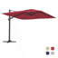 Parasol de patio carré en porte-à-faux 11 pi (sans base de parasol)