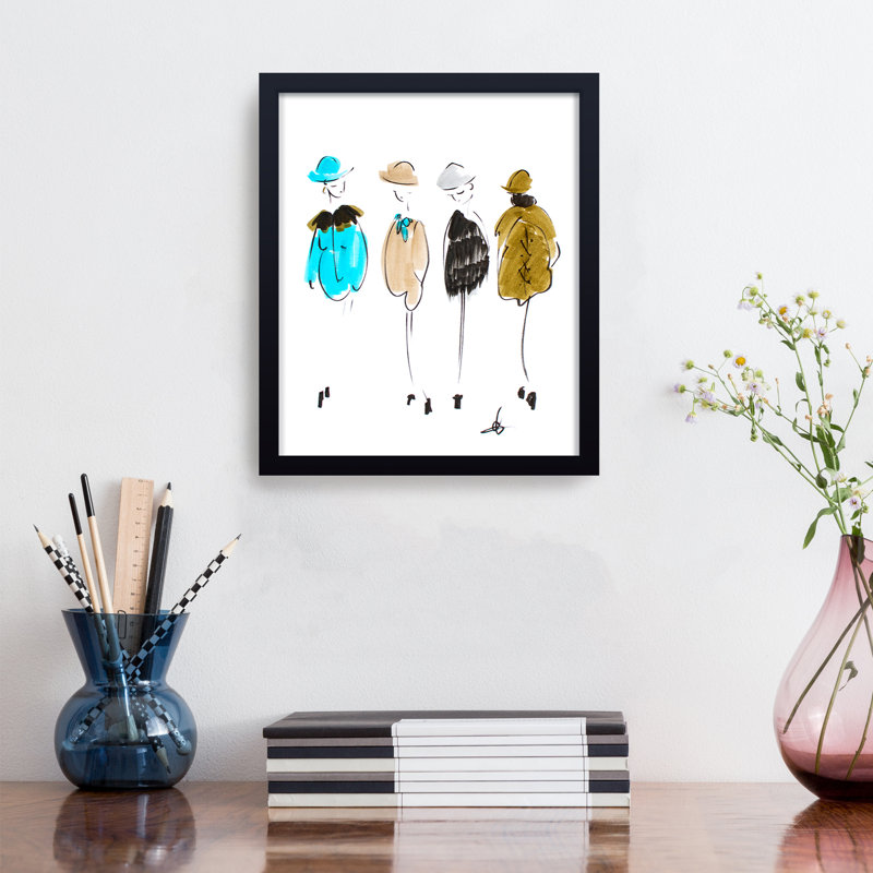 'I Heard' Framed Print Wall Art, 30" H x 24" W x 1.125" D, Framed Print, Black