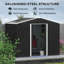 Lapathos  7.7 ft. W x 5.7 ft. D Metal Garden Shed-202990337