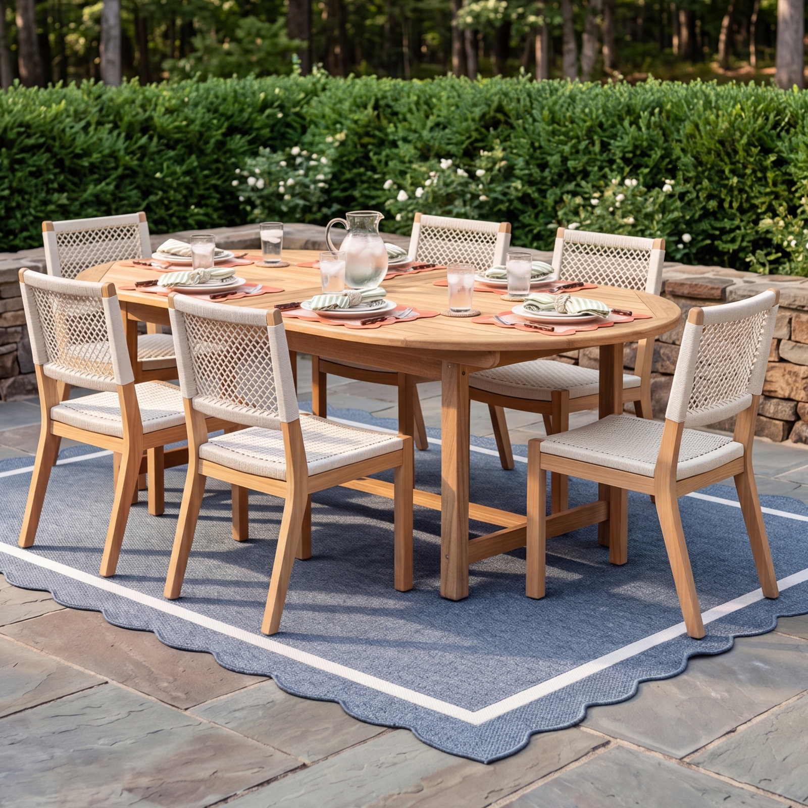 Pascoe 118" Extendable Teak Patio Dining Table