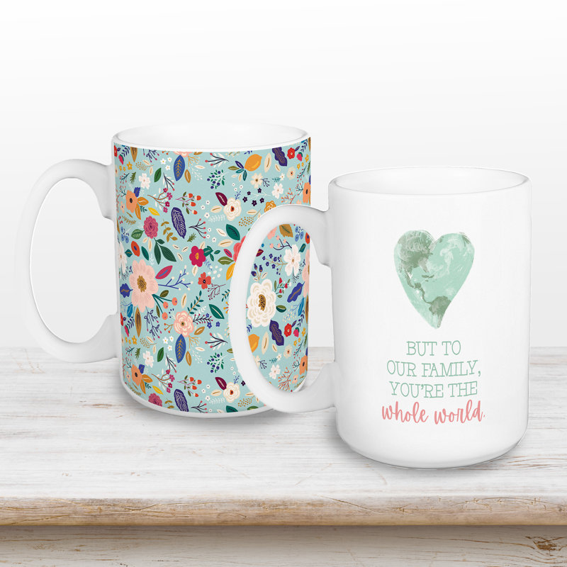 Ensemble de 2 tasses To Our Family You Are The World