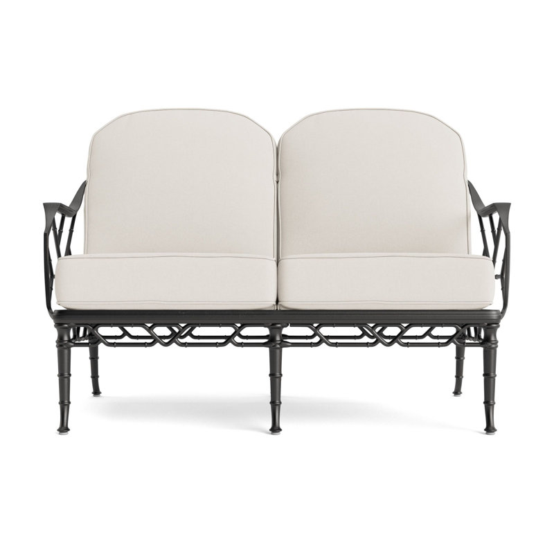 Calcutta Outdoor 2 - Seat Loveseat, Fusion Natural, Textured Pewter