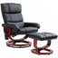 Fauteuil inclinable de massage pivotant en similicuir avec repose-pieds, télécommande, 10 points de vibration et poche latérale