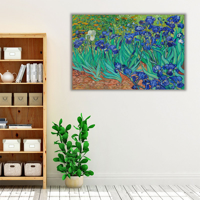 Iris, 1889 - reproduction d'art sur toile, H 20 po x l 30 po
