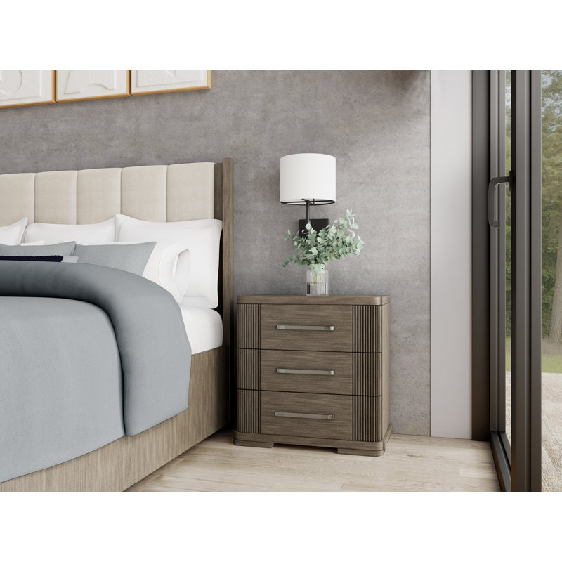 Acel Lovitz 3 Drawer Nightstand