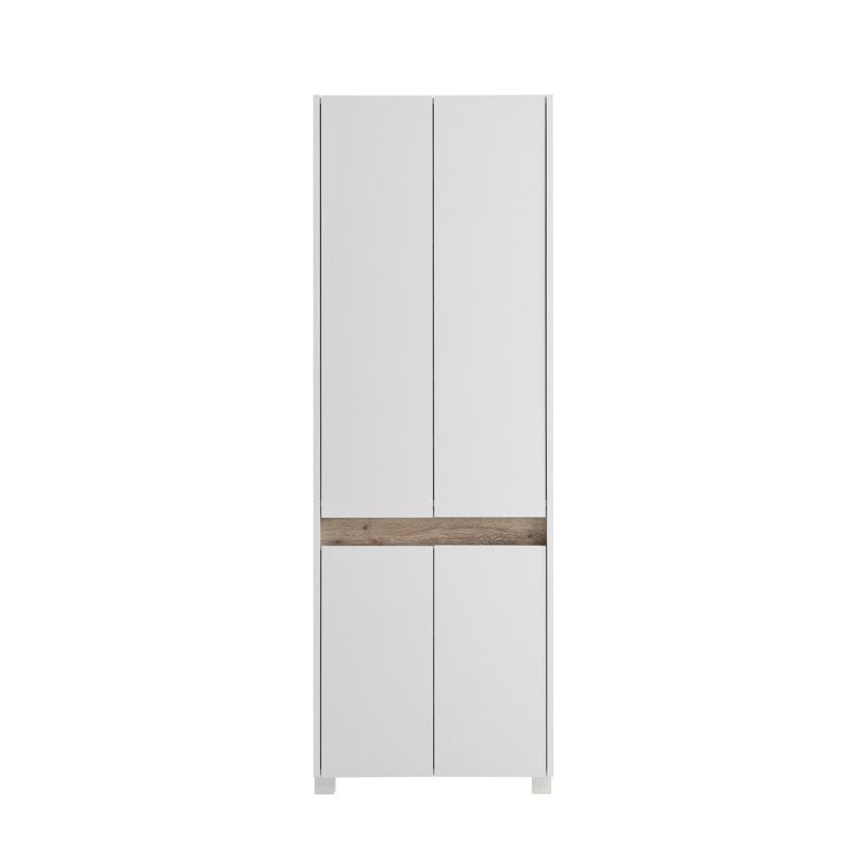 Jadus Shoe Cabinet, White, White
