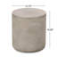 Table de bout cylindrique d'extérieur en béton léger gris clair, table de bout minimaliste contemporaine MGO pour terrasse de jardin près de la piscine