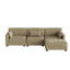 4 Seater Corduroy Corner Sofa -2017352966