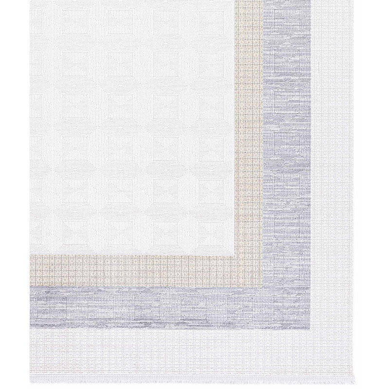 Tapis en acrylique gris doré Intenso, Rectangle 5 pi 3 po x 7 pi 7 po