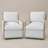 27" Wide Performance Fabric Down Fill No Assembly Upholstered Swivel Armchair (Set of 2)-206701526