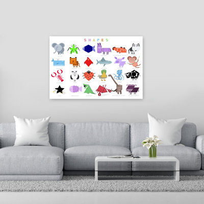 «Geometric Animal Fun», art mural contemporain géométrique coloré