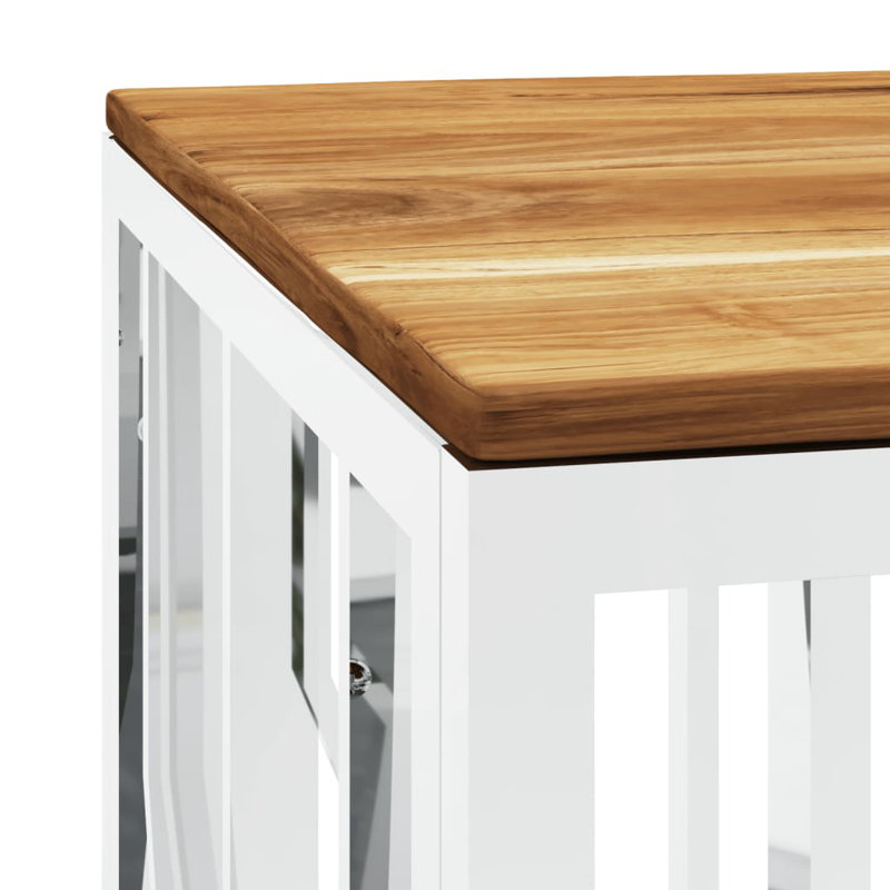 Caran Floor Shelf Coffee Table, Brown/Silver