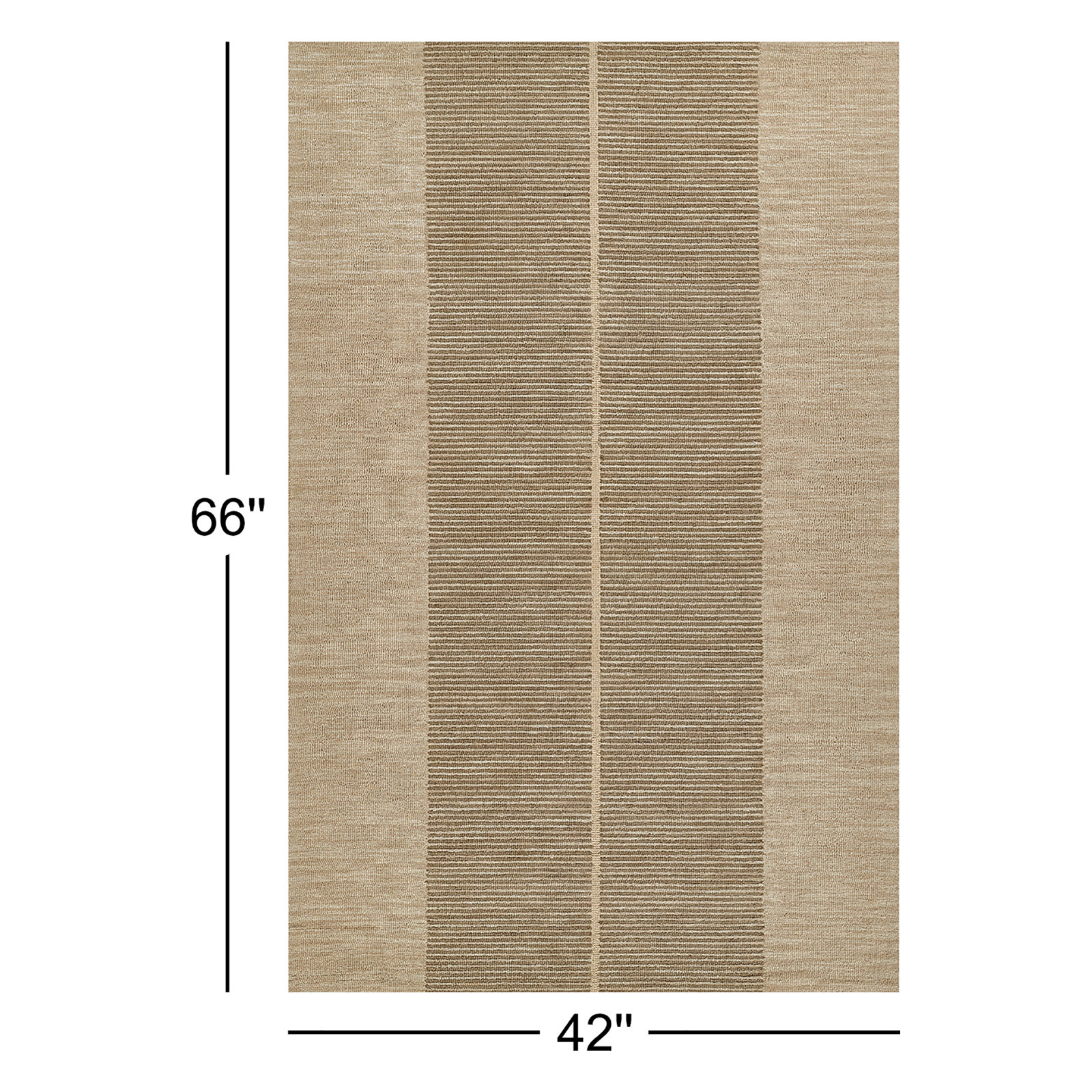 Hand-Tufted Geometric Wool Rug, Rectangle 3'6" x 5'6"