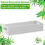 Rangement pour porte-papier hygiénique en bambou, plateau en bambou pour salle de bain avec poignée, panier de rangement pour porte-papier hygiénique pour réservoir de toilette / comptoir de cuisine, naturel, blanc