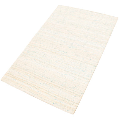 Tapis décoratif de Ivoire Touffeté à la main à motif géométrique Horta