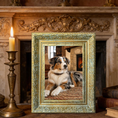 Cadre photo décoratif doré antique 1PC pour photos 5 "x 7" et cadeaux pour la fête des Mères