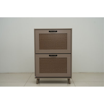 Rangement pour chaussures d'entrée 2 - fabrication stable, peut contenir 12 paires, accès facile et rapide, bois d'ingénierie gris antique, support spacieux de 23,29 po de profondeur pour une hauteur maximale de 36,1 po