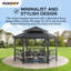 Sunjoy 13 Ft. W x 15 Ft. D Metal Patio Gazebo
