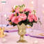 6,3 "de hauteur grand vase à fleurs en métal or pour table