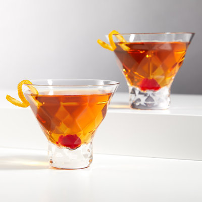 Viski Gem Crystal Martini Glasses