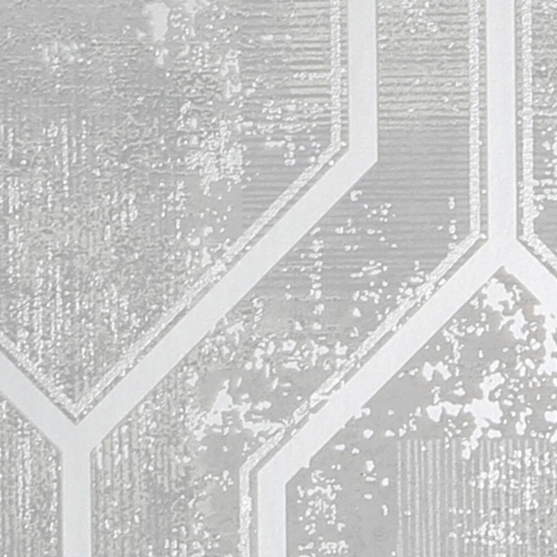 Superfresco Armature Geometric Grey Silver Wallpaper